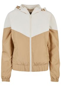 Urban Classics Damen Anorak "Urban Classics Damen Ladies Arrow Windbreaker", weiß, casual, Gr. M, mehrfarbig, 100% Polyester, Jacken