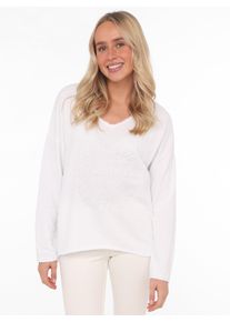 Zwillingsherz Damen Sweatshirt ""Positive Mind"", weiß, casual, Gr. LXL, unifarben, used, Sweatware, Obermaterial: 70% Baumwolle, 30% Polyester,