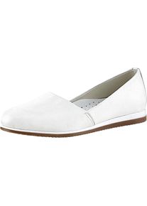 Heine Damen Slipper, Gr. 40, weiß, Leder, Leder, sportlich, Schuhe