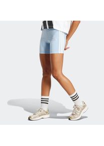 Damen Trainingstights "W 3S SJ BK SHO", blau, sportlich, Gr. S, adidas Sportswear, Obermaterial: 90% Baumwolle, 10% Elasthan, Hosen, kurze Leggings,