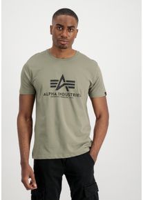 Herren T-Shirt "Alpha Industries Men - T-Shirts Basic T-Shirt BL", grün, Gr. M, Alpha Industries, Obermaterial: 100% Baumwolle, Shirts