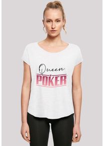 F4NT4STIC Damen T-Shirt "Queen of Poker", weiß, casual, Gr. XXL, Obermaterial: 100% Baumwolle, Shirts, Print