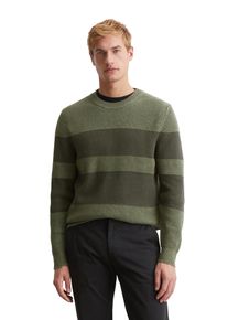 Marc O'Polo MARC O'POLO Herren Rundhalspullover "aus reiner Bio-Baumwolle", grün, casual, Gr. L, unifarben, Obermaterial: 100% Baumwolle, Pullover