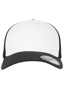 Flexfit Damen Flex Cap "Flexfit Unisex Flexfit Mesh Colored Front", schwarz-weiß, casual, Gr. L, 60% Baumwolle, 40% Polyester, Caps
