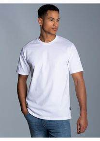 TRIGEMA Herren T-Shirt "TRIGEMA T-Shirt in Piqué-Qualität", weiß, Basic, Gr. S, 100% Baumwolle, Shirts
