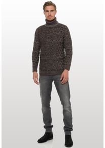 Rusty Neal Herren Strickpullover, grün, casual, Gr. M, unifarben, 70% Polyacryl, 30% Baumwolle, Pullover, mit angesagtem Karo-Design