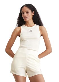 Marc O'Polo MARC O'POLO Damen Shorts "On the move", Gr. L, weiß, Rippware, Obermaterial: 56% Baumwolle, 37% Modal, 7% Elasthan, unifarben, casual, Hosen, mit
