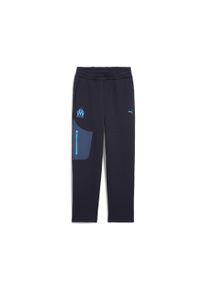 Puma Kinder Sporthose "Olympique de Marseille PumaTECH Jogginghose Jugendliche", blau, Gr. 152, Obermaterial: 23% Polyester, 77% Baumwolle;