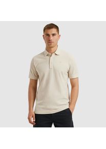 PME-Legend PME LEGEND Herren Poloshirt "Short sleeve polo pique garment dye", weiß, casual, Gr. M, unifarben, Jersey, Obermaterial: 100% Baumwolle, Shirts, mit