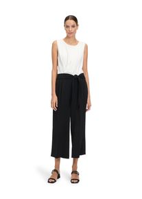 BETTY & CO BETTY & CO Damen Overall "Betty & Co Jumpsuit ohne Arm", schwarz-weiß, feminin, Gr. 40, Obermaterial: 100% Polyester. Besatz: 100% Polyester. Futter: