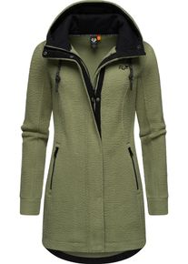 Ragwear Damen Fellimitatmantel "Letti Teddy-Fleece", grün, sportlich, Gr. XXXL, Plüsch, Material: 100% Polyester, Mäntel, Kuschelig weicher