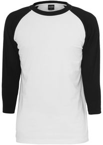Urban Classics Herren T-Shirt "Urban Classics Herren Contrast 3/4 Sleeve Raglan Tee", weiß, casual, Gr. XXL, mehrfarbig, 100% Baumwolle, Shirts