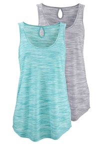 Beach Time BEACHTIME Damen Tanktop "mit Struktureffekt", grün, casual, Gr. 32, meliert, Obermaterial: 85% Polyester, 15% Viskose, Tops, aus pflegeleichter