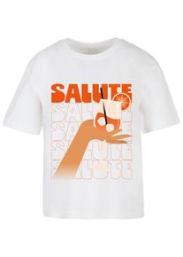 MISS TEE Herren T-Shirt "Miss Tee Saluti A Tutti Tee", weiß, casual, Gr. M, bedruckt, 100% Baumwolle, Shirts