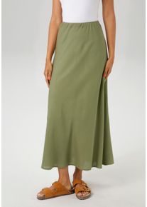 Aniston CASUAL Damen Maxirock, grün, casual, Gr. 44, unifarben, Web, Obermaterial: 100% Viskose, Röcke, in sommerlichen Farben