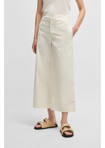 BOSS Orange Damen Culotte "Tahiana Premium Damenmode", weiß, casual, Gr. 36, unifarben, Web, Obermaterial: 98% Baumwolle, 2% Elasthan, Hosen, in