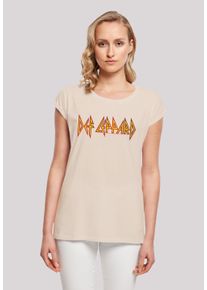 F4NT4STIC Damen T-Shirt "Def Leppard Shatter Logo", weiß, casual, Gr. S, Obermaterial: 100% Baumwolle, Shirts, Premium Qualität