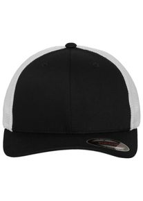 Flexfit Damen Flex Cap "Flexfit Unisex Flexfit Mesh Trucker 2-Tone", schwarz-weiß, casual, Gr. 2, 55% Baumwolle, 43% Polyester, 2% Elasthan, Caps