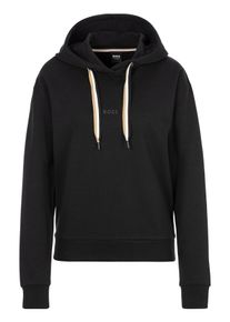 BOSS Damen Hoodie "CP Stripe_Hoodie", Gr. L, schwarz, Sweatware, Obermaterial: 48% Baumwolle, 48% Lyocell, 4% Polyamid, casual, Sweatshirts, mit