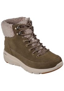 Skechers Damen Winterboots "GLACIAL ULTRA", Gr. 36, grün, Veloursleder, Synthetik, sportlich, Schuhe, Winterschuh, Snowboots, Schnürstiefel mit 3M