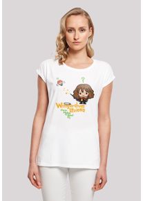 F4NT4STIC Damen T-Shirt "Harry Potter Hermione Granger Wingardium", weiß, casual, Gr. XXL, Obermaterial: 100% Baumwolle, Shirts, Print