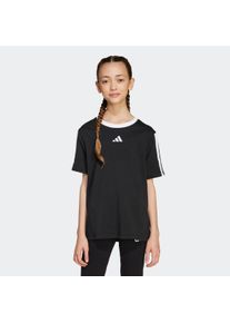 Kinder T-Shirt "JG 3S BF TEE", schwarz-weiß, sportlich, Gr. 170, adidas Sportswear, Obermaterial: 100% Baumwolle, Shirts