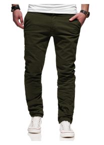 behype Herren Chinohose "Heritage", grün, Gr. 36, 98% Baumwolle, 2% Elasthan, Hosen, im Slim -Fit-Schnitt