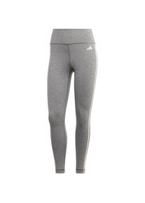 Adidas Train Essentials 3-Streifen Tights Damen - grau - Gr. S - Polyester/Elastan