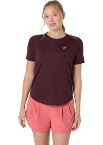 asics Damen T-Shirt "ROAD SS TOP"schwarz currant, sportlich, Gr. S, Obermaterial: 94% Polyester, 6% Elasthan, Shirts