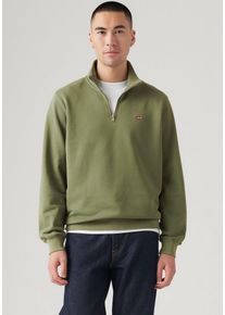Levi's LEVI'S Herren Sweatshirt "ORIGINAL HM 1/4 ZIP"moss olive 0908736, casual, Gr. XXL, Sweatware, Obermaterial: 100% Baumwolle, Sweatshirts