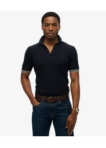 Superdry Herren Kurz&auml;rmeliges Strick-polohemd mit Struktur Navy - Gr&ouml;&szlig;e: Xxl 1040808000198G9W005