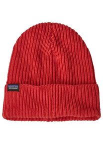 Patagonia Fisherman's Rolled Beanie Mütze Alltag (Gr One Size |rot)
