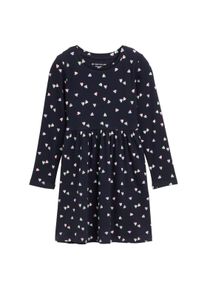 Tom Tailor Mädchen A-Linien-Kleidmini heart design, casual, Gr. 116, bedruckt, Obermaterial: 93% Baumwolle, 7% Elasthan, Kleider, mit All-Over Print