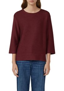 s.Oliver Damen Sweaterdunkelrot, casual, Gr. 46, gestreift, Sweatware, Obermaterial: 65% Polyester, 35% Viskose, Sweatshirts, mit Streifen Muster
