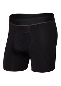 SAXX Kinetic Light-Compression Mesh Boxer Brief Kunstfaserunterwäsche Herren (Gr S |schwarz)