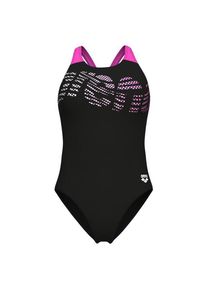Badeanzug arena Flowing Swimsuit V Back Damen (Gr 38 |schwarz)