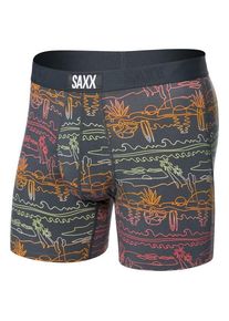 SAXX Ultra Super Soft Boxer Brief Fly Kunstfaserunterwäsche Men (Größe L |grau)