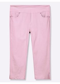 sheego Große Größen Stretch-Hose in Wadenlänge, rosé, Größe 54 - Damen