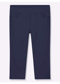 sheego Große Größen Stretch-Hose in Wadenlänge, marine, Größe 20 - Damen