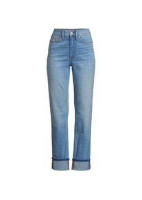 LANDS' END Rail Straight Fit Jeans High Waist, Damen,  Blau, by Lands' End
