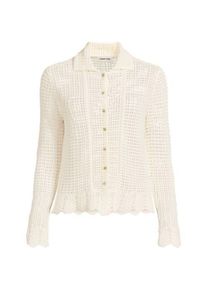 LANDS' END Cardigan in H&auml;kel-Optik, Damen,  Wei&szlig;, by Lands' End