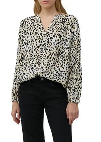 s.Oliver Damen Klassische Blusesanftes weiß leo, casual, Gr. 40, bedruckt, Web, Obermaterial: 100% Viskose, Blusen, mit All-Over Print