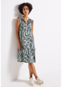 Street One Damen Tunikakleidarona blau, casual, Gr. 36, Snakeprint, Jersey, Obermaterial: 100% Viskose, Kleider, ohne Ärmel, mit Snake-Print und