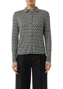 comma, COMMA Damen Hemdbluseschwarz, beige, casual, Gr. 34, bedruckt, Jersey, Obermaterial: 95% Viskose, 5% Elasthan, Blusen, mit All-Over Print
