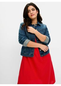 sheego Große Größen Luftiges A-Linien-Kleid aus leichter Viskose, erdbeere, Größe 48 - Damen