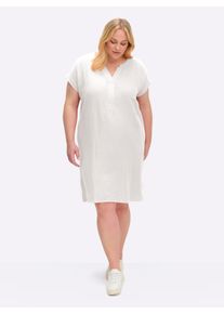 sheego Große Größen Sommerkleid in Musselin-Qualität, weiß, Größe 38 - Damen