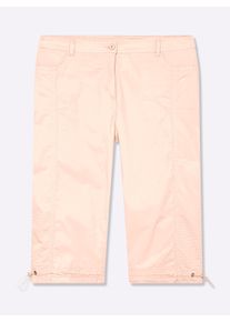 sheego Große Größen Caprihose mit Gummizug am Beinabschluss, rosé, Größe 25 - Damen