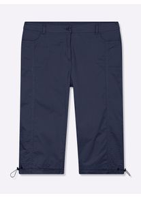 sheego Große Größen Caprihose mit Gummizug am Beinabschluss, nachtblau, Größe 38 - Damen