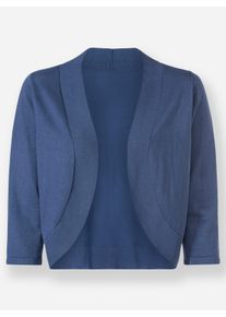 sheego Gro&szlig;e Gr&ouml;&szlig;en Bolero in Feinstrick-Qualit&auml;t, jeansblau, Gr&ouml;&szlig;e 44 - Damen
