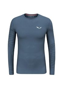 Salewa Cristallo Warm AMR L/S Tee Merinounterwäsche Men (Größe 46 - S |blau)